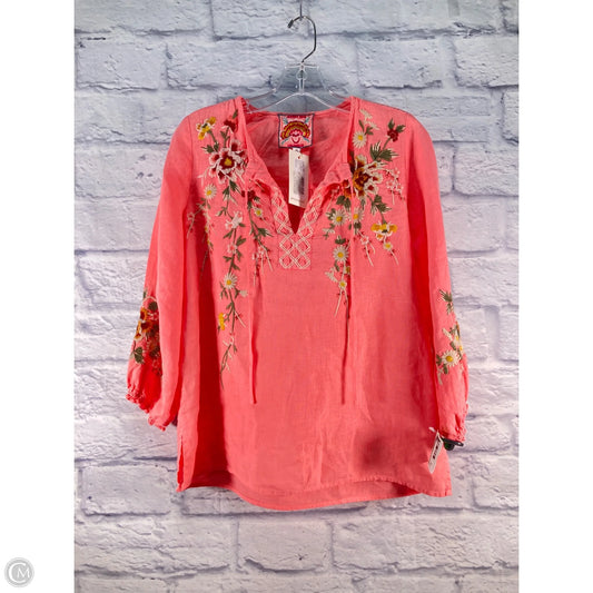 Top Long Sleeve By Johnny Was In Pink, Size: Xs