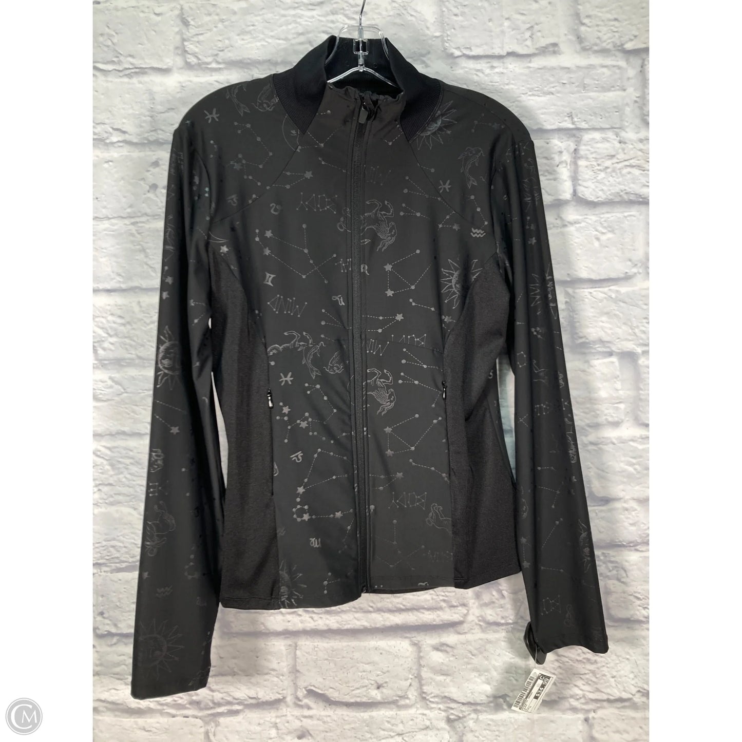 Athletic Jacket By Desigual In Black, Size: L