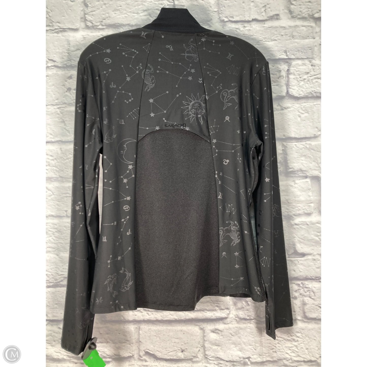 Athletic Jacket By Desigual In Black, Size: L