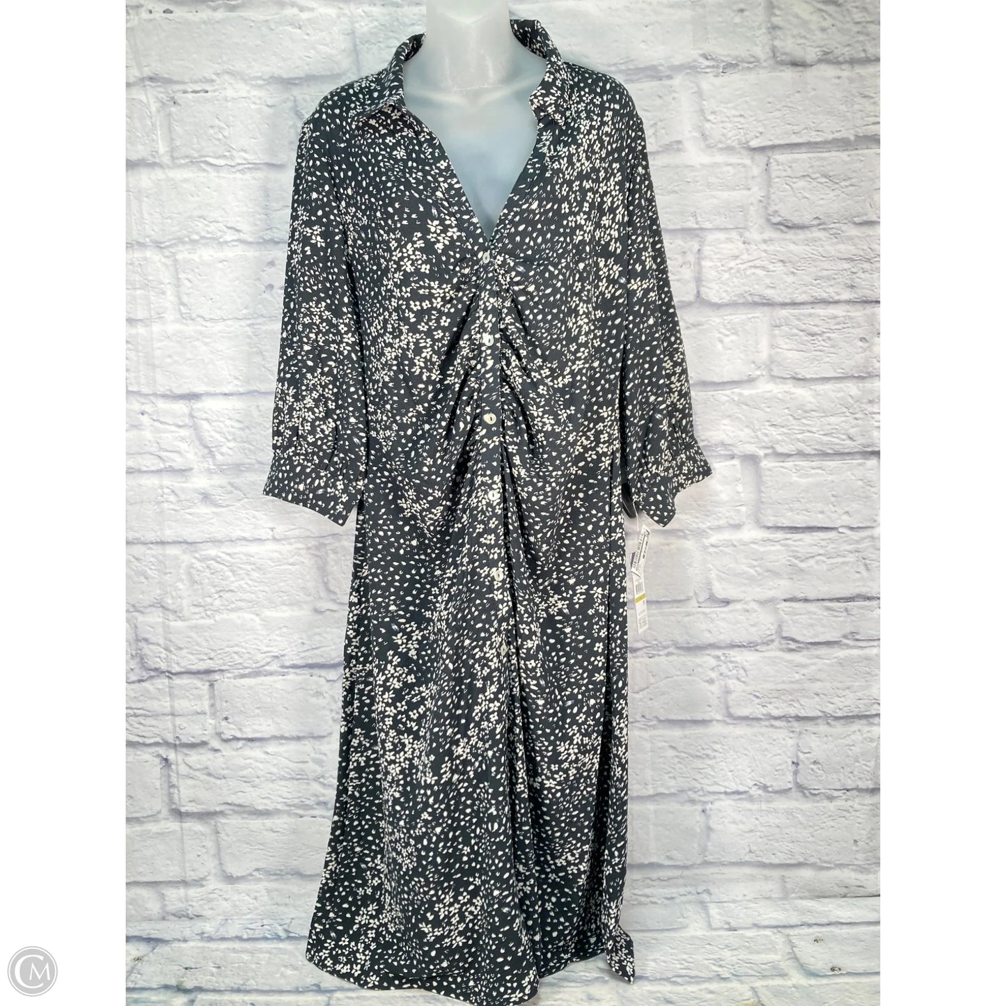 Dress Casual Maxi By Dkny In Black, Size: L