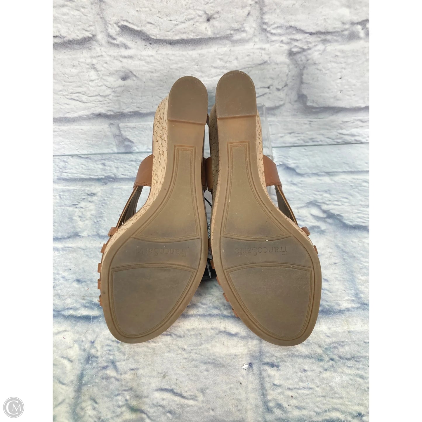 Sandals Heels Wedge By Franco Sarto In Brown, Size: 10