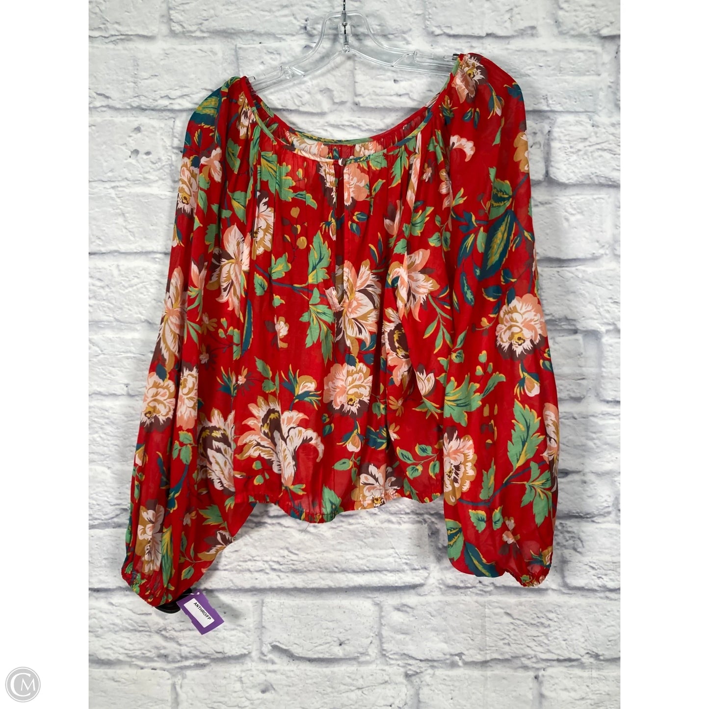 Top 3/4 Sleeve By Maeve In Red, Size: S