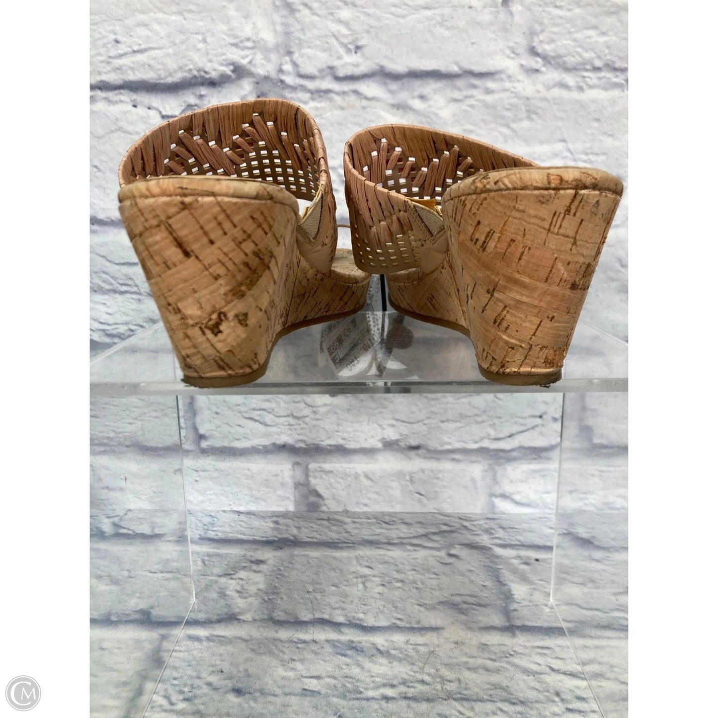 Sandals Heels Wedge By Donald Pliner In Beige, Size: 8.5
