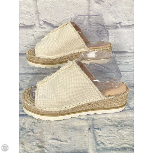 Sandals Heels Platform By Oasis Society In Cream, Size: 8.5