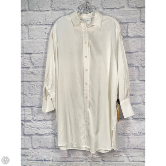 Tunic 3/4 Sleeve By Clothes Mentor In White, Size: S