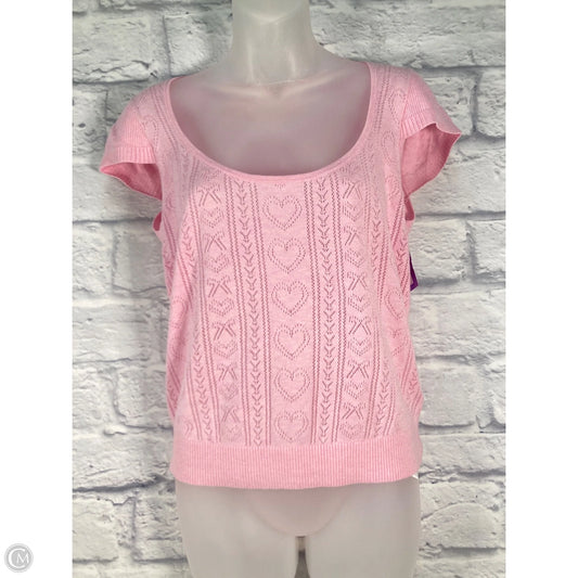 Top Short Sleeve By Maeve In Pink, Size: M