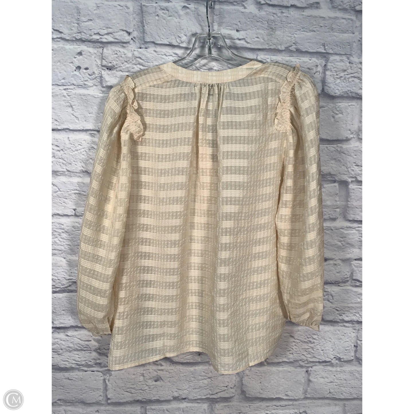 Blouse Long Sleeve By Clothes Mentor In Yellow, Size: L