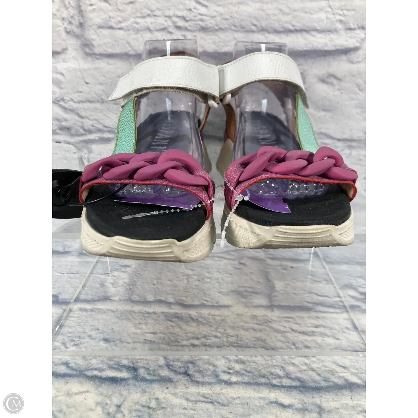 Sandals Heels Platform By Clothes Mentor In Blue & Purple, Size: 8.5
