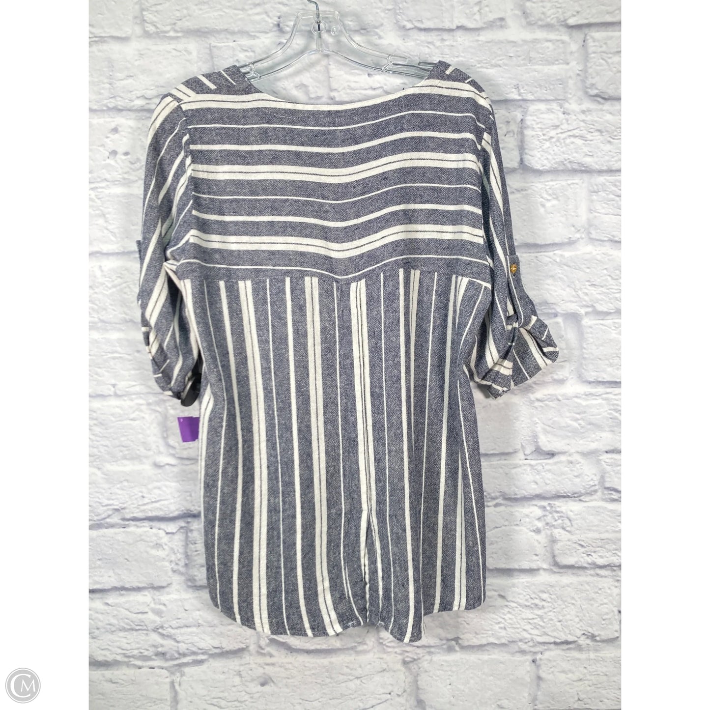 Tunic 3/4 Sleeve By Ellen Tracy In Grey, Size: M