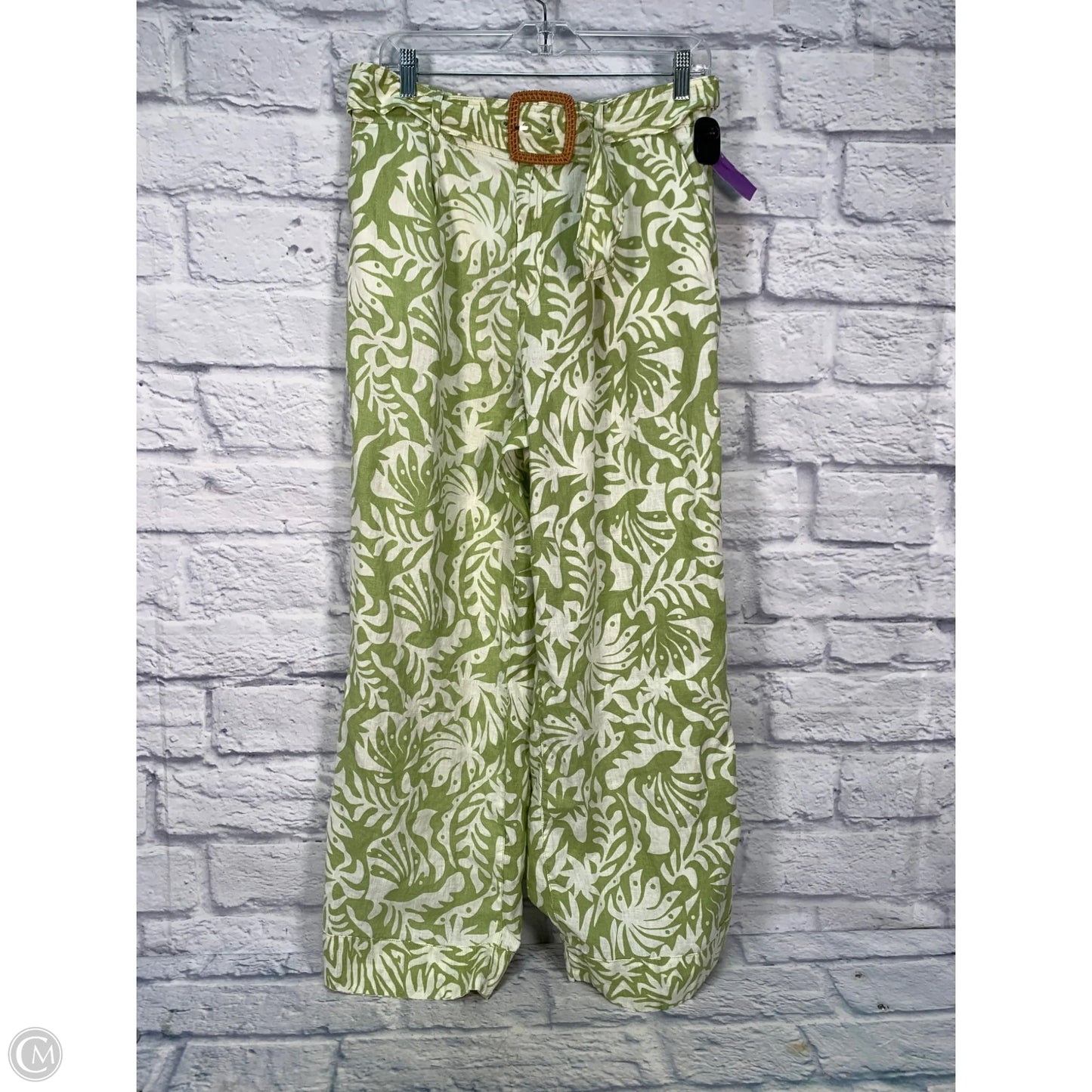 Pants Linen By Rachel Zoe In Green, Size: 10