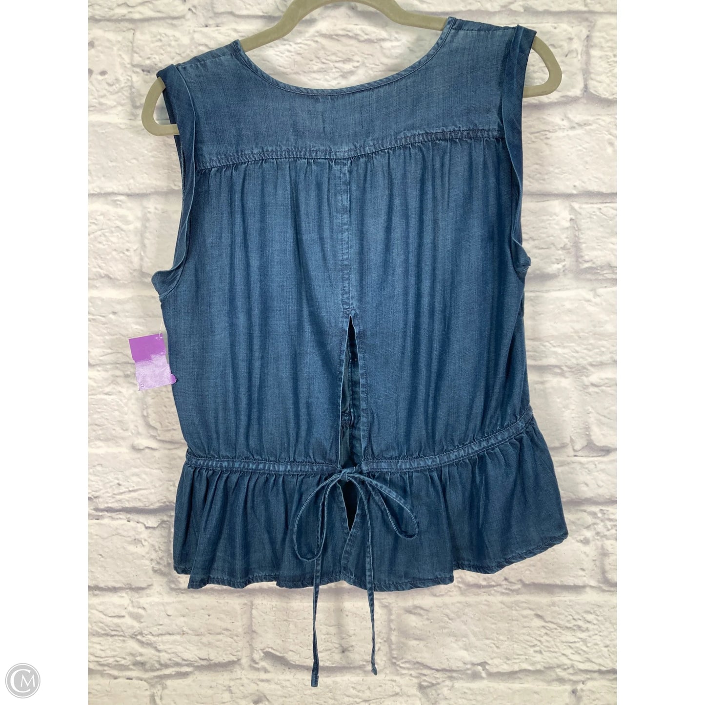 Top Sleeveless By Frame In Navy, Size: M