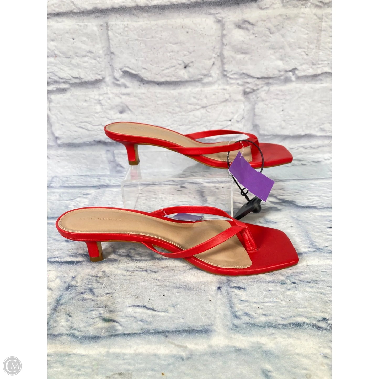 Shoes Heels Kitten By Anthropologie In Red, Size: 8