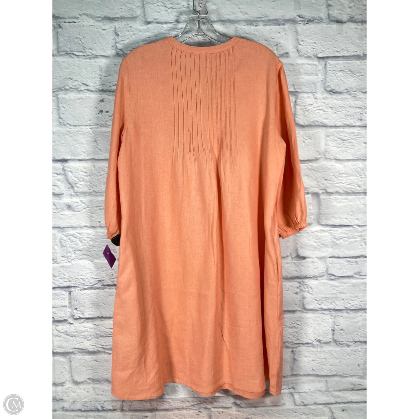 Dress Casual Midi By Chicos In Peach, Size: S