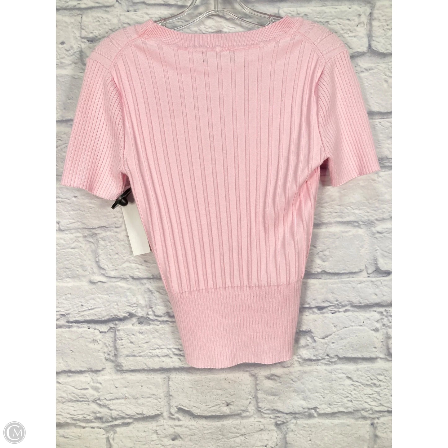 Top Short Sleeve Designer By Karl Lagerfeld In Pink, Size: M