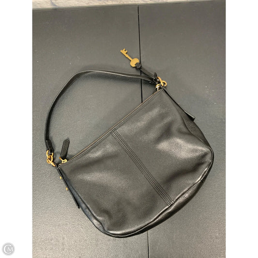 Handbag Leather By Fossil, Size: Medium