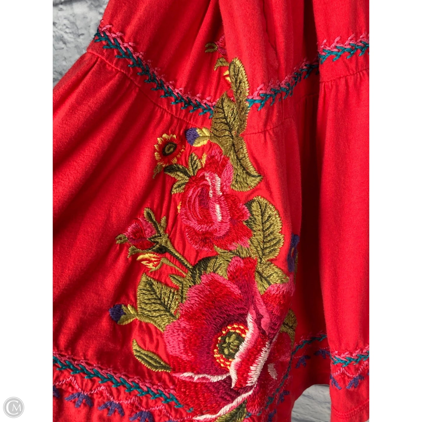 Dress Casual Short By Johnny Was In Red, Size: Xs