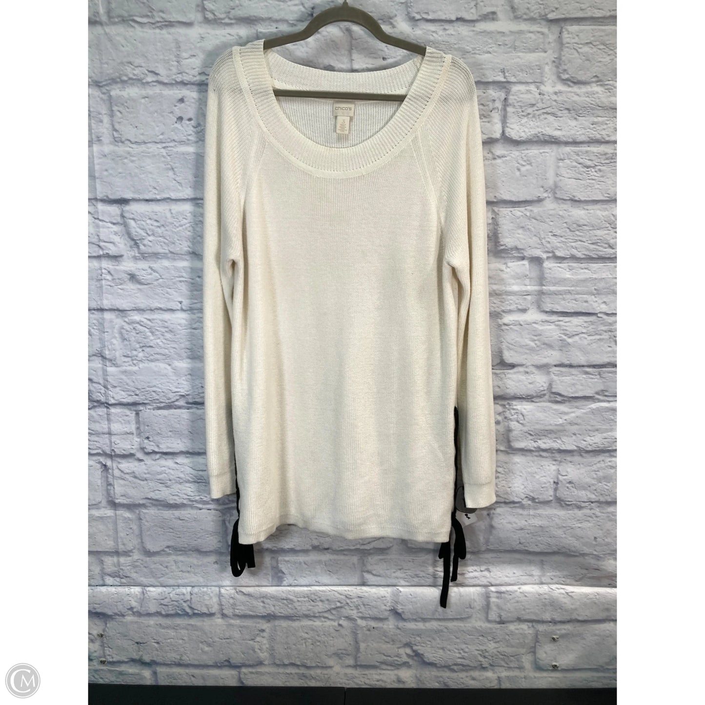 Sweater By Chicos In Cream, Size: Xl