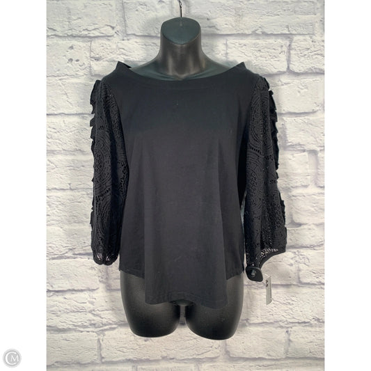 Top 3/4 Sleeve By Anthropologie In Black, Size: Xs