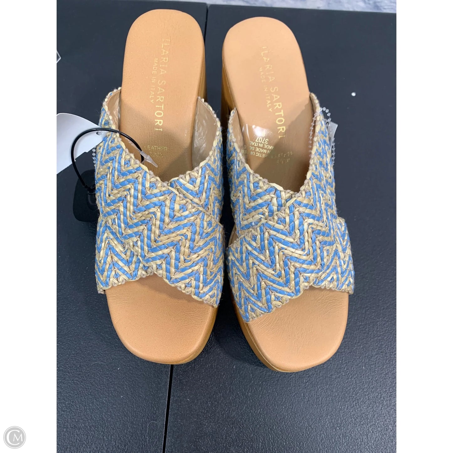 Sandals Heels Block By Clothes Mentor In Tan, Size: 8