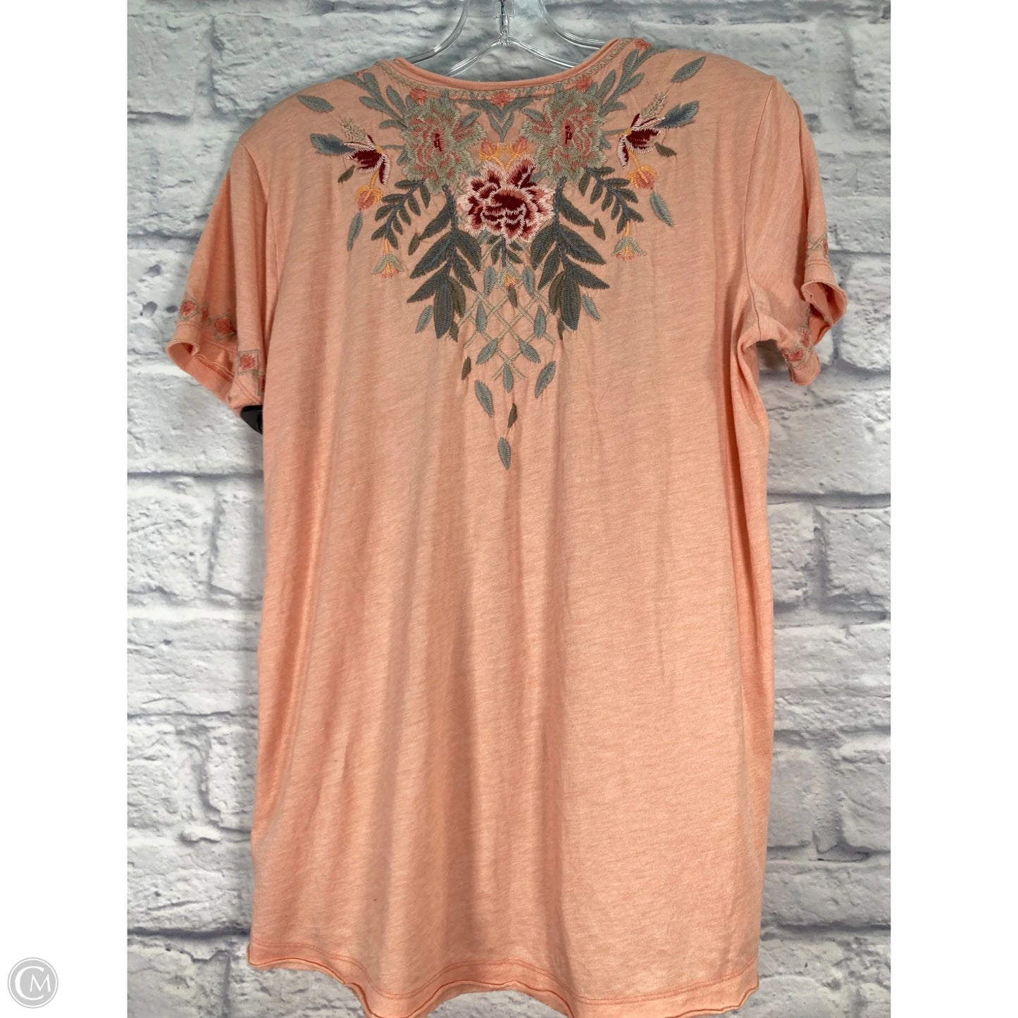 Top Short Sleeve By Johnny Was In Pink, Size: S