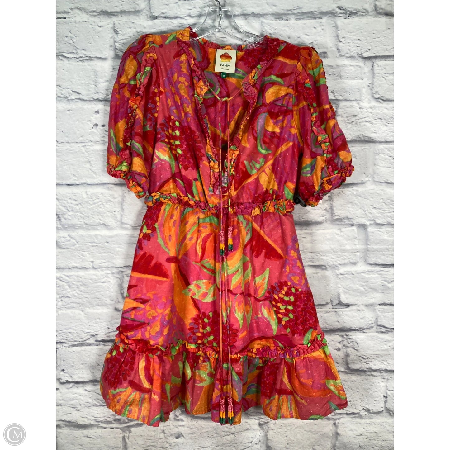 Dress Casual Short By Farm Rio In Pink, Size: Xs