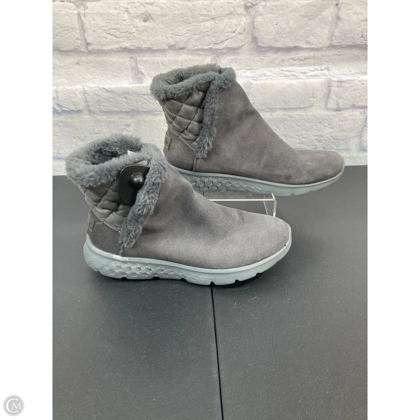 Boots Ankle Flats By Skechers In Grey, Size: 11