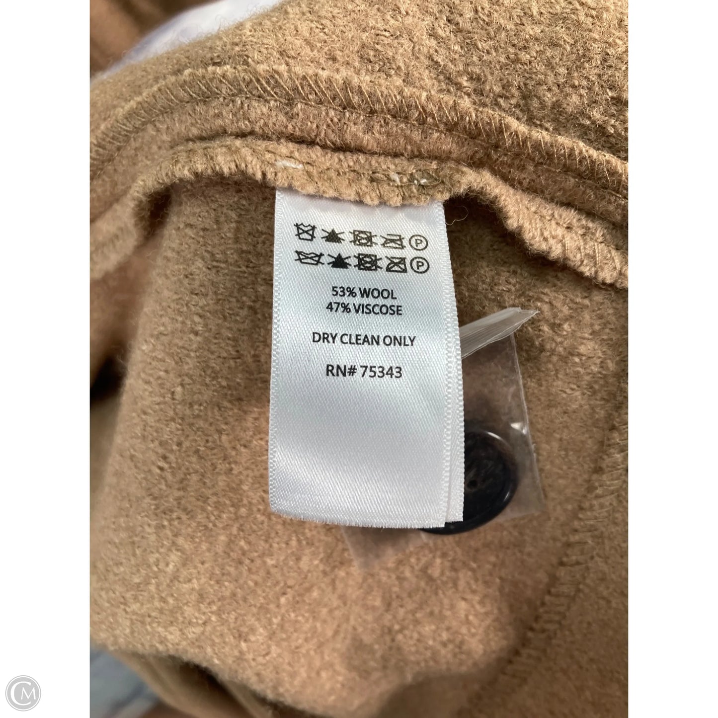 Coat Wool By Christian Siriano In Tan, Size: S