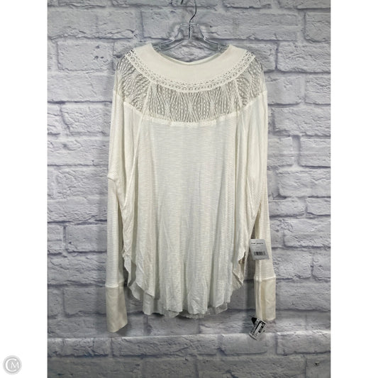 Top Long Sleeve By Free People In White, Size: M