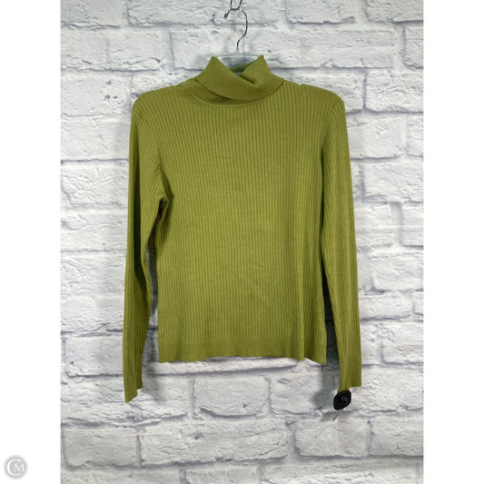 Sweater By Chicos In Chartreuse, Size: L