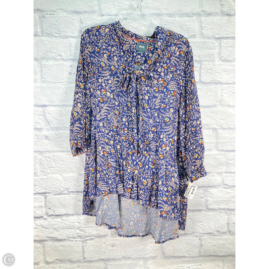 Top 3/4 Sleeve By Maeve In Navy, Size: L