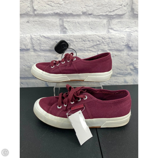 Shoes Sneakers By Superga In Maroon, Size: 6