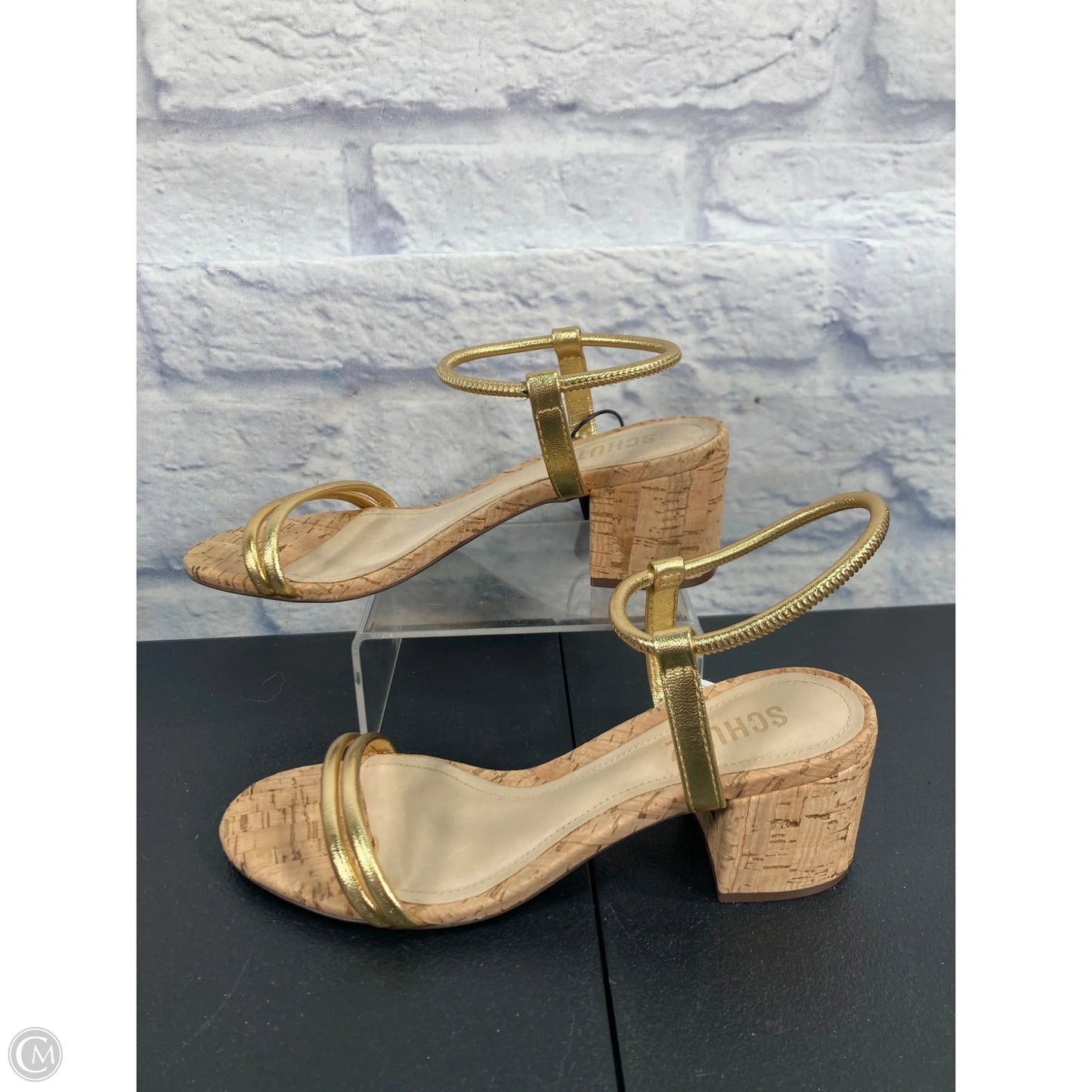 Shoes Heels Block By Schutz In Gold, Size: 6