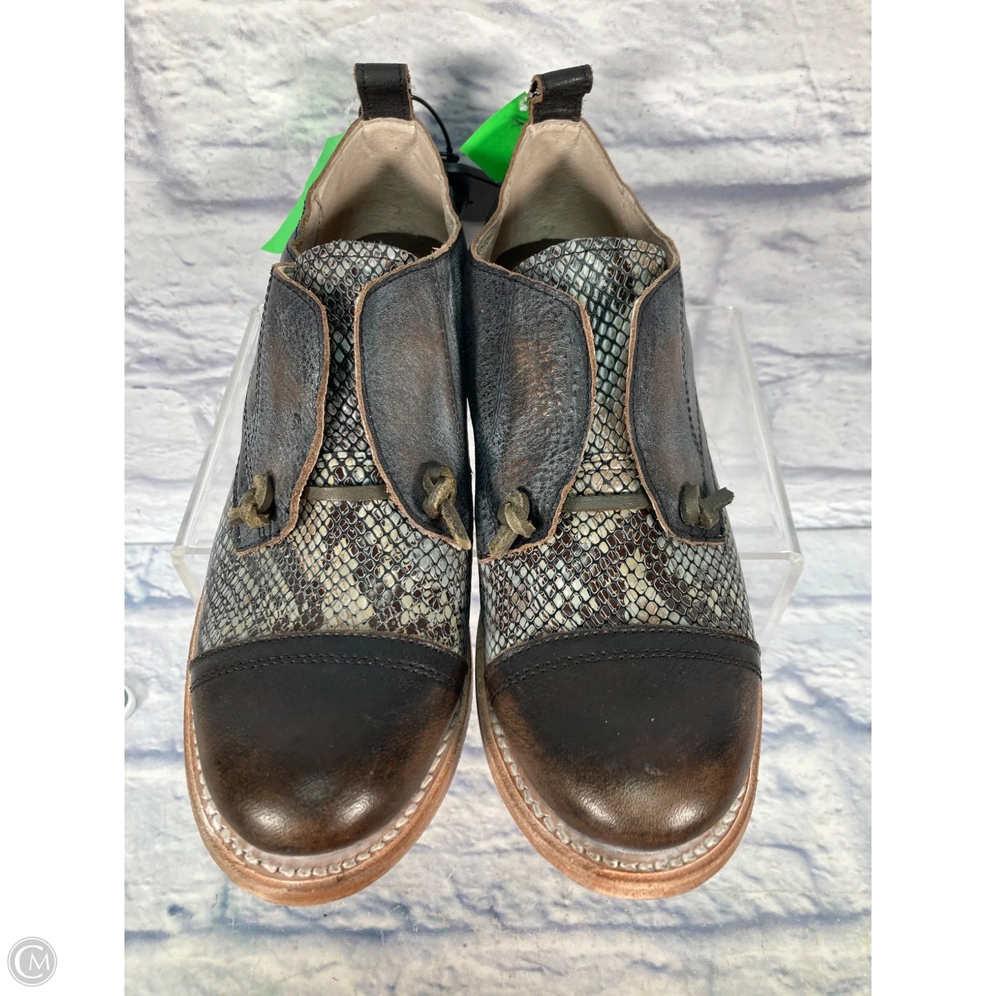 Boots Ankle Heels By Freebird In Blue & Brown, Size: 9