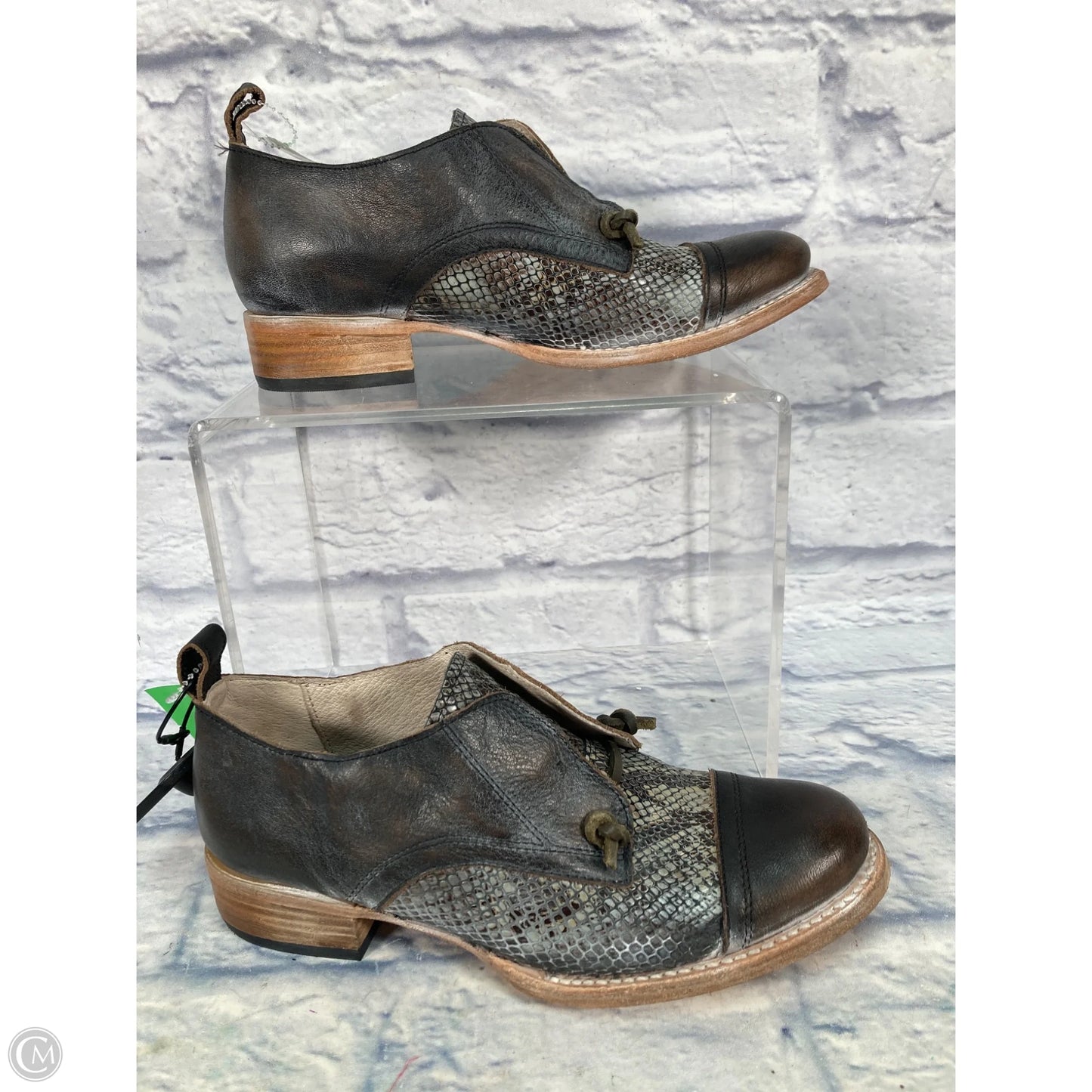 Boots Ankle Heels By Freebird In Blue & Brown, Size: 9