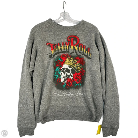 Sweatshirt Crewneck By Daydreamer In Grey, Size: M