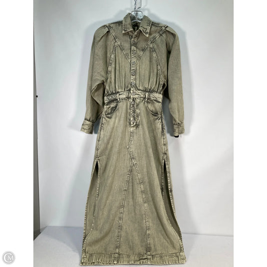 Dress Casual Midi By Anthropologie In Green, Size: Xs