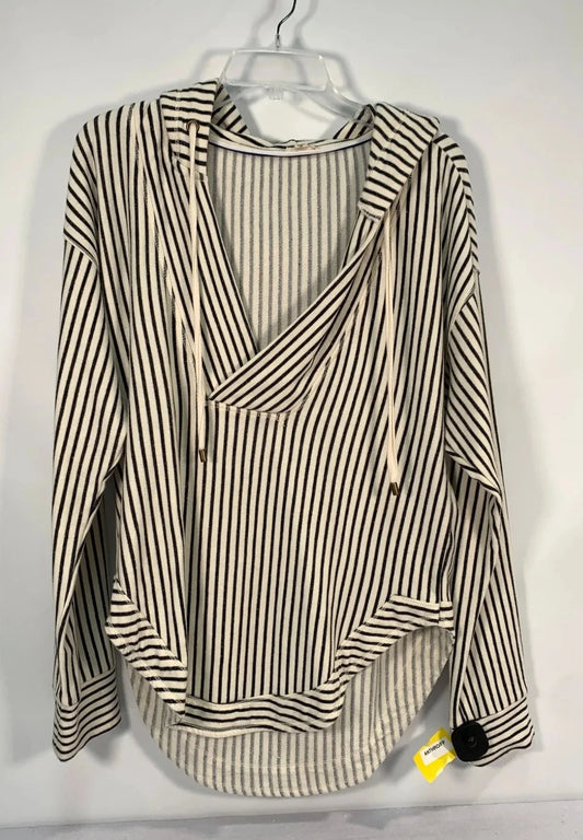 Sweatshirt Hoodie By Pilcro In Cream, Size: S