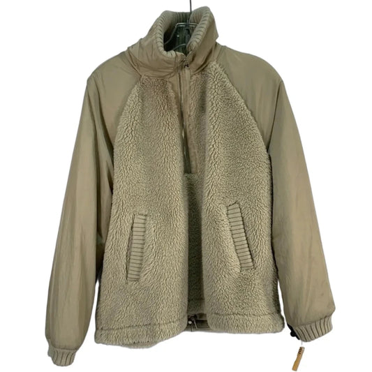 Jacket Faux Fur & Sherpa By Varley In Tan, Size: M