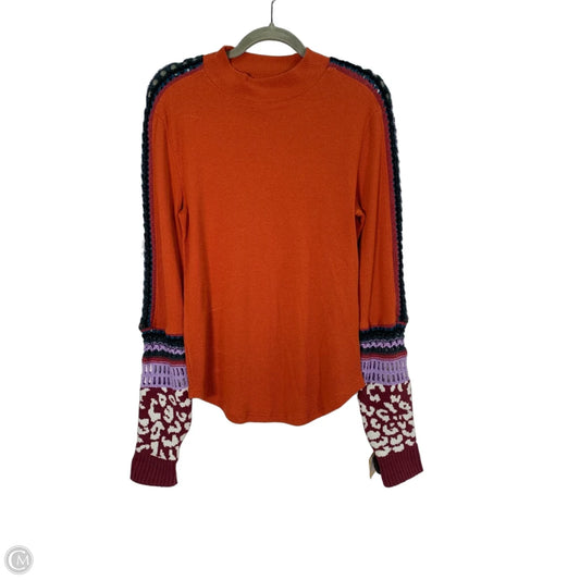 Top Long Sleeve By Free People In Orange, Size: L