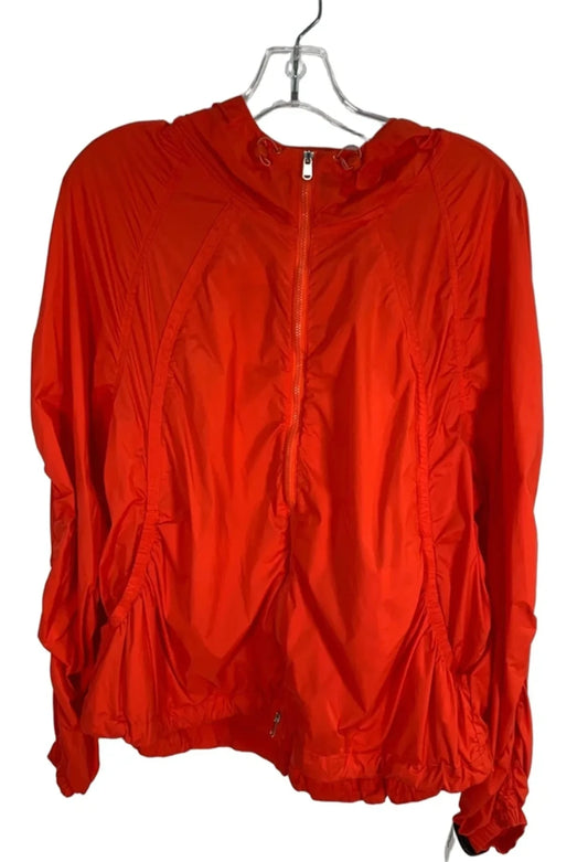 Jacket Windbreaker By Athleta In Orange, Size: M