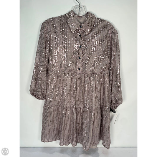 Dress Casual Short By Maeve In Silver, Size: Xxs
