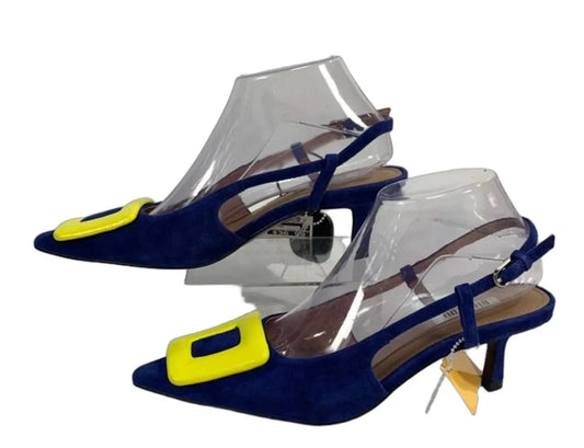 Shoes Heels Kitten By Clothes Mentor In Blue, Size: 7.5