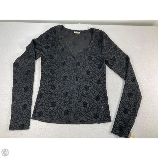 Top Long Sleeve By Free People In Black, Size: L