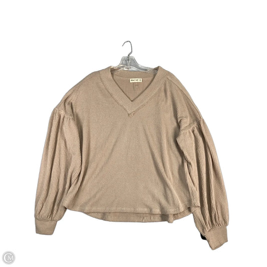 Sweatshirt Crewneck By New In In Tan, Size: M