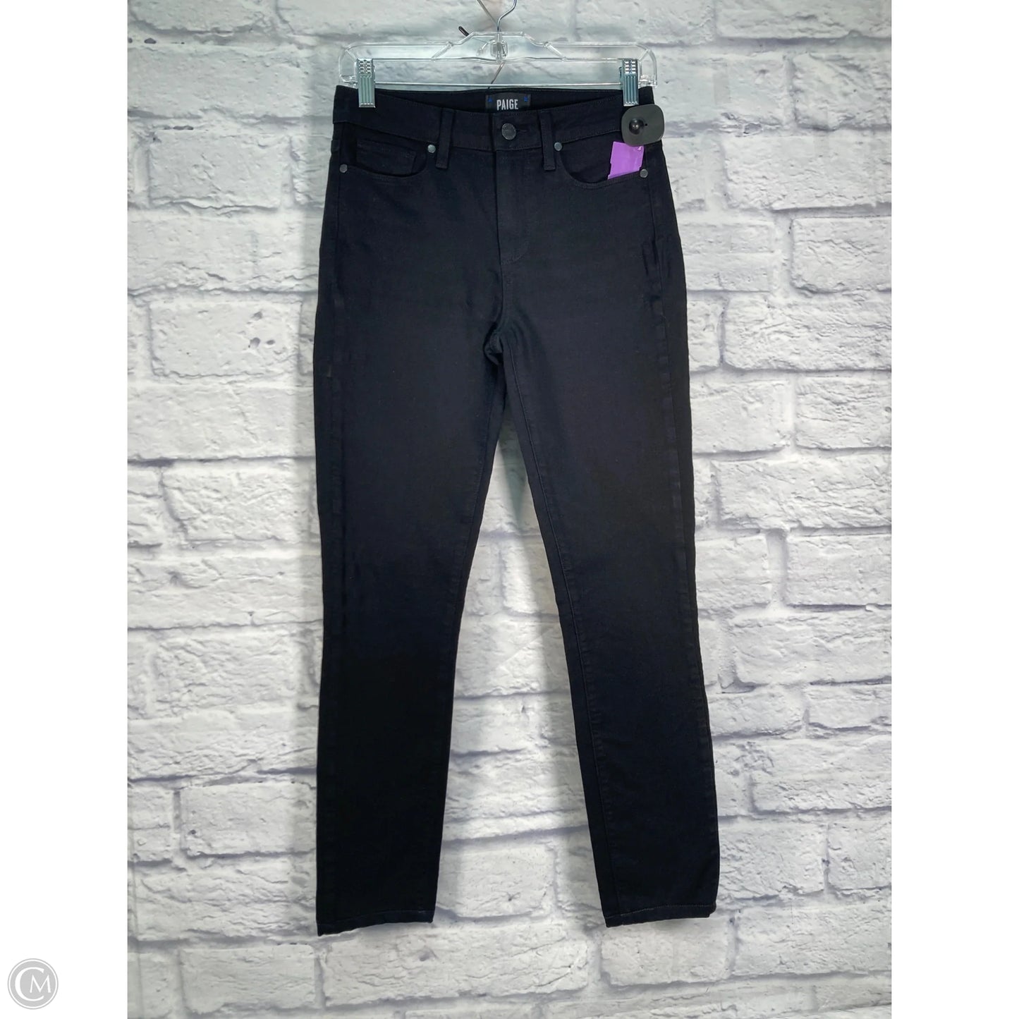 Jeans Skinny By Paige In Black, Size: 2