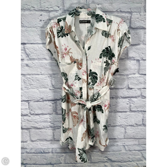 Romper By Blanknyc In Cream & Green, Size: S
