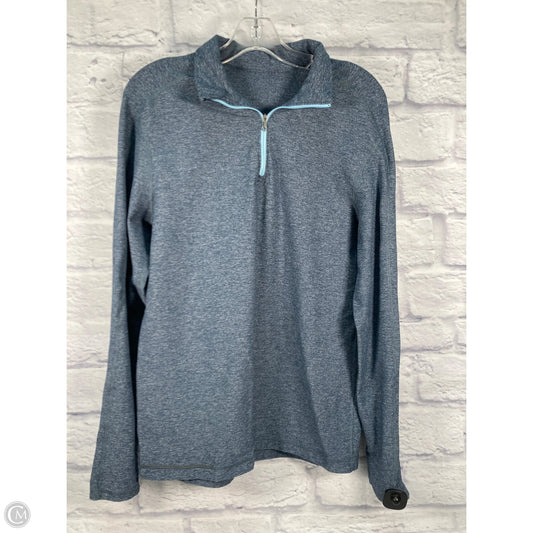 Athletic Top Long Sleeve Collar By Lululemon In Blue, Size: M