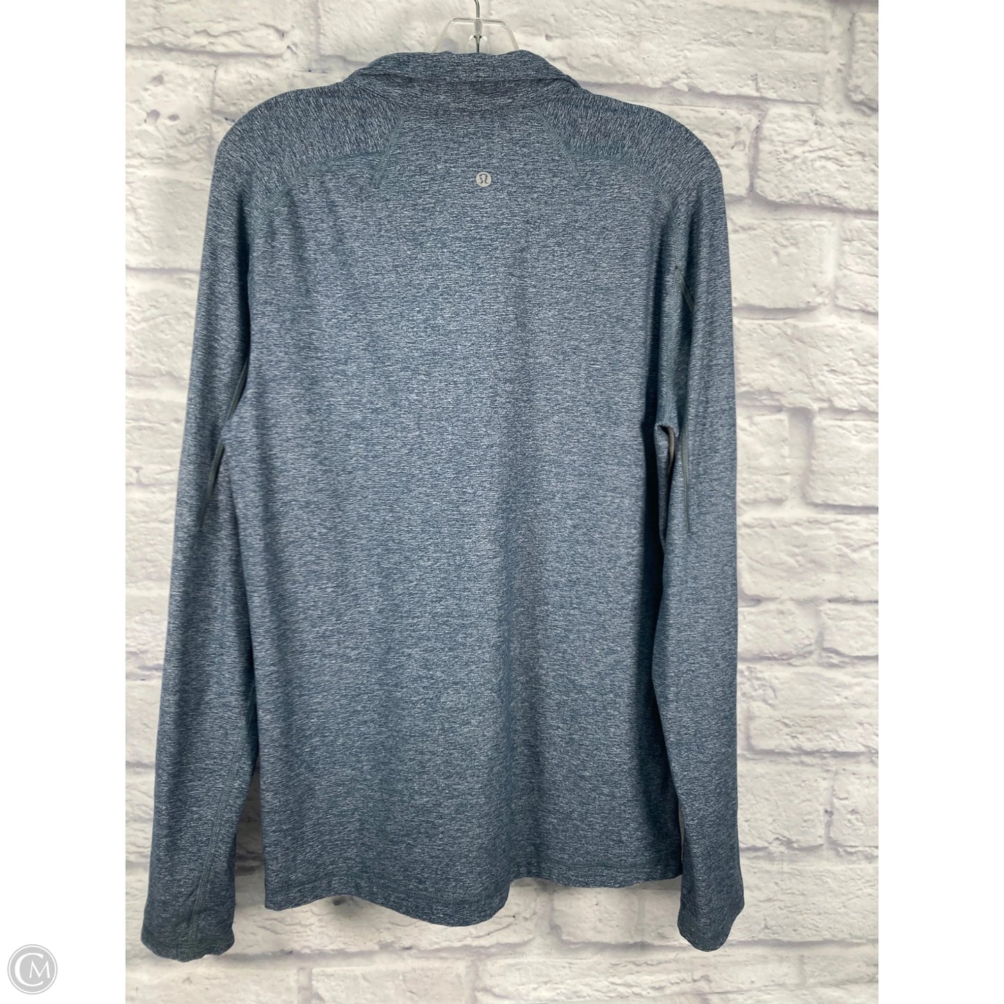 Athletic Top Long Sleeve Collar By Lululemon In Blue, Size: M