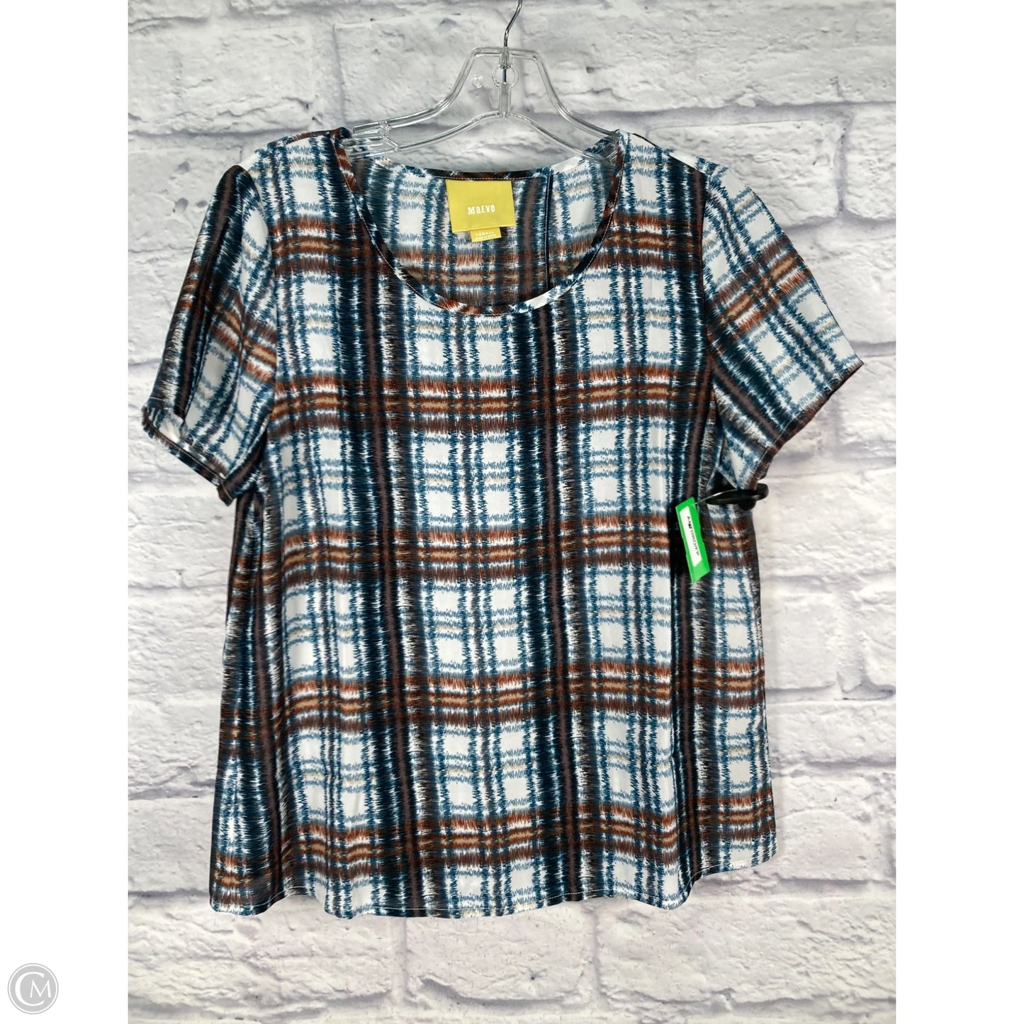 Top Short Sleeve By Maeve In Blue & Brown, Size: Xs