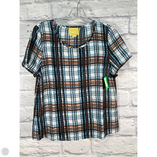 Top Short Sleeve By Maeve In Blue & Brown, Size: Xs